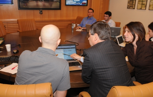 Deputy FM Ayalon participating in a live Facebook and Twitter conference